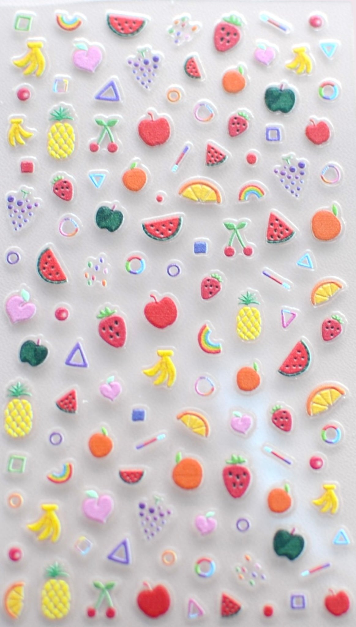 Tutti Frutti Nail Stickers with non toxic adhesive