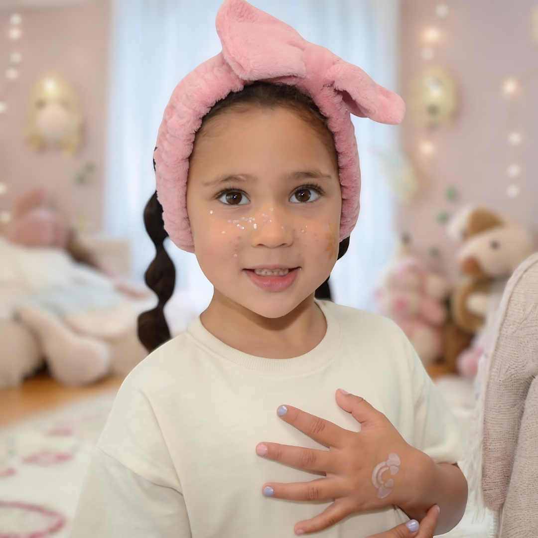 Little One's Fluffy Makeup Headband - DUSKY PINK