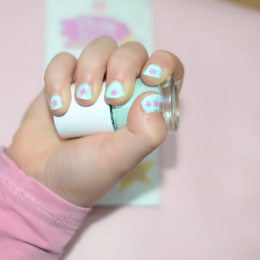 Star Nail Stickers with Non-Toxic Adhesive