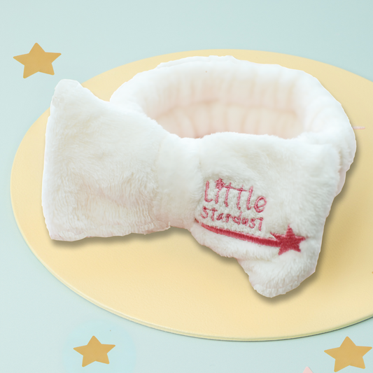 Little One's Fluffy Makeup Headband - Cream and Pink