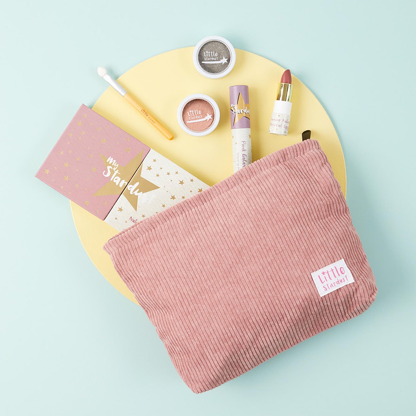 Large Dusky Pink Corduroy Makeup Bag