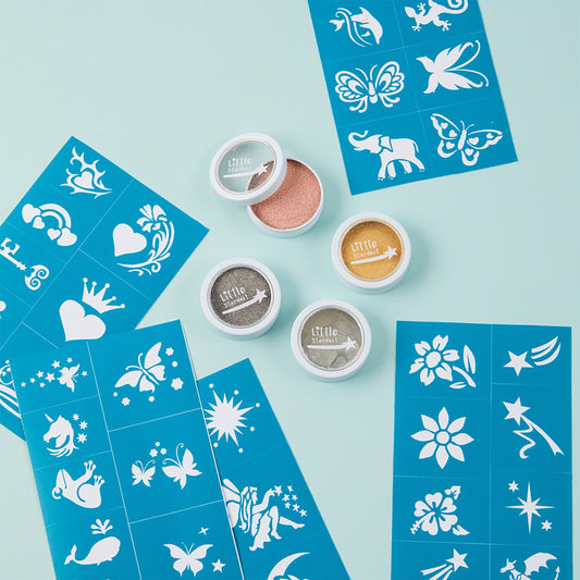 Biodegradable Glitter and Stencil Gift Set